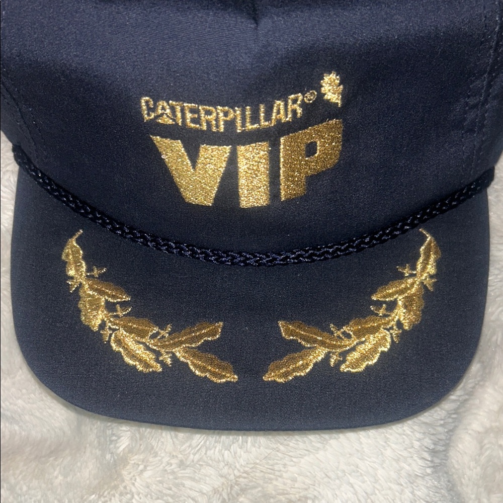 Caterpillar Vintage VIP Navy and Gold Men's Cap - Picture 3 of 8